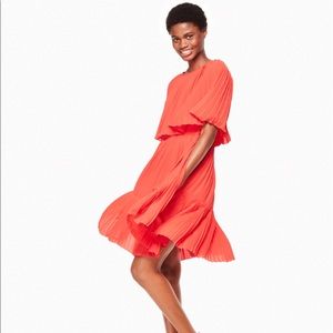 NWT Kate Spade Pleated Cape Dress